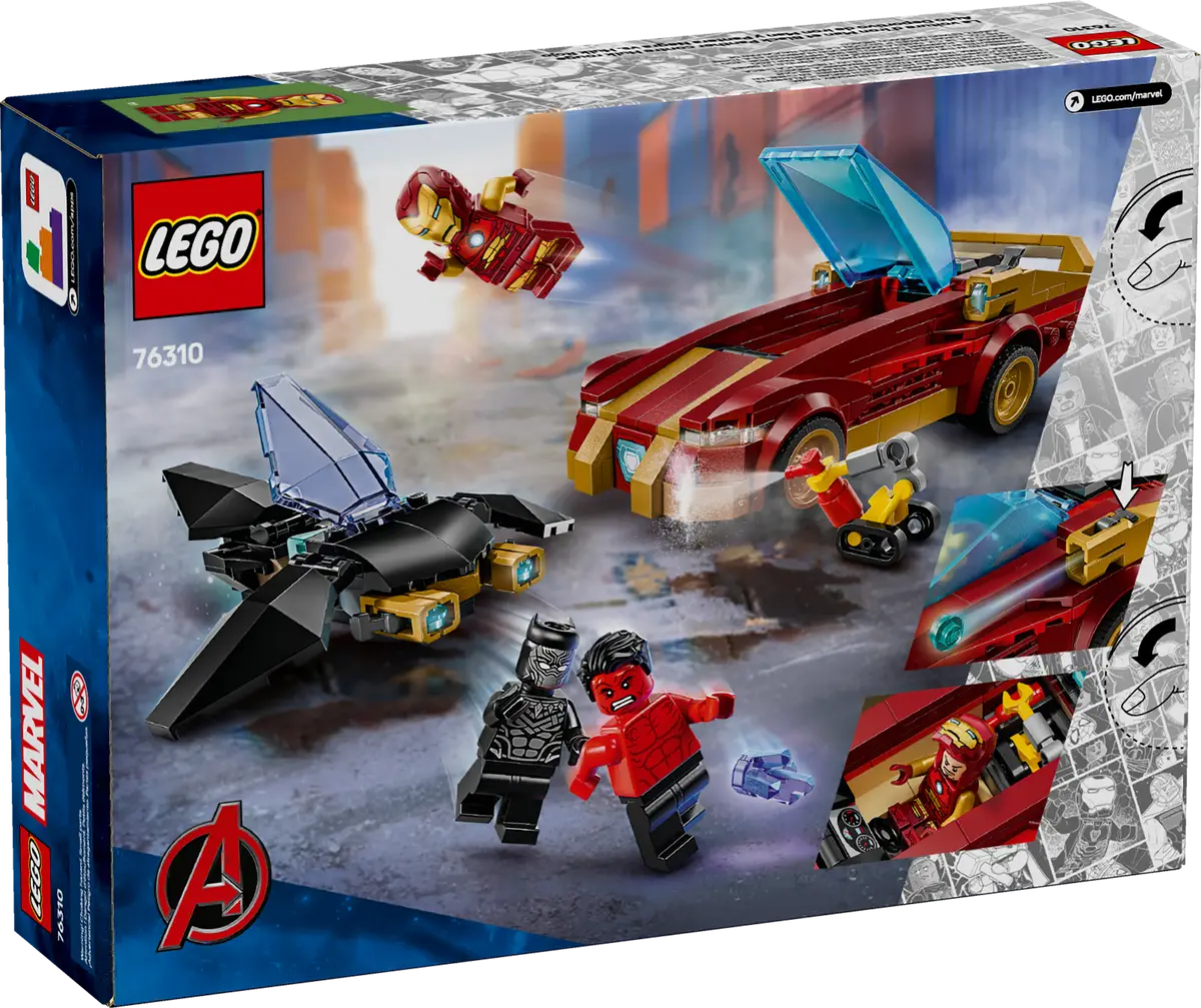 La voiture d'Iron Man et la Panthère noire contre Red Hulk (76310)